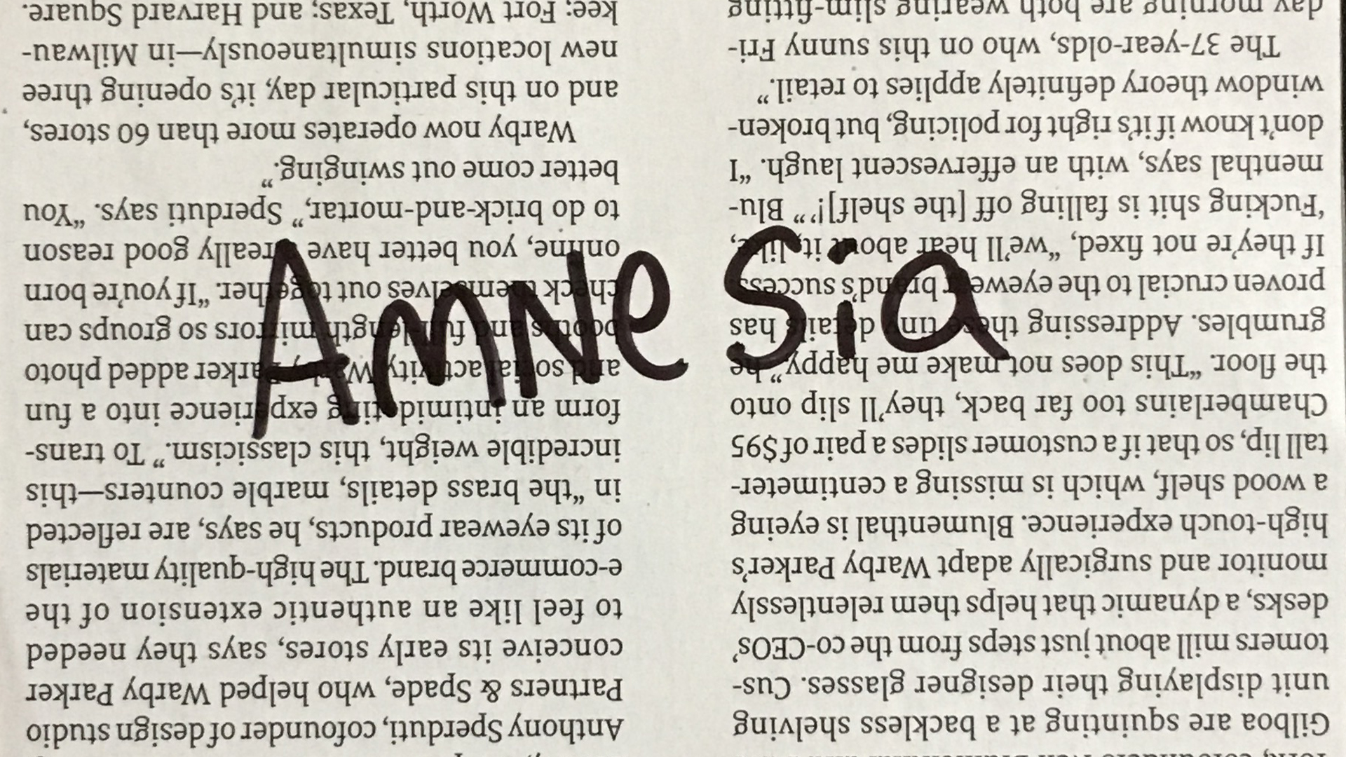 Amnesia