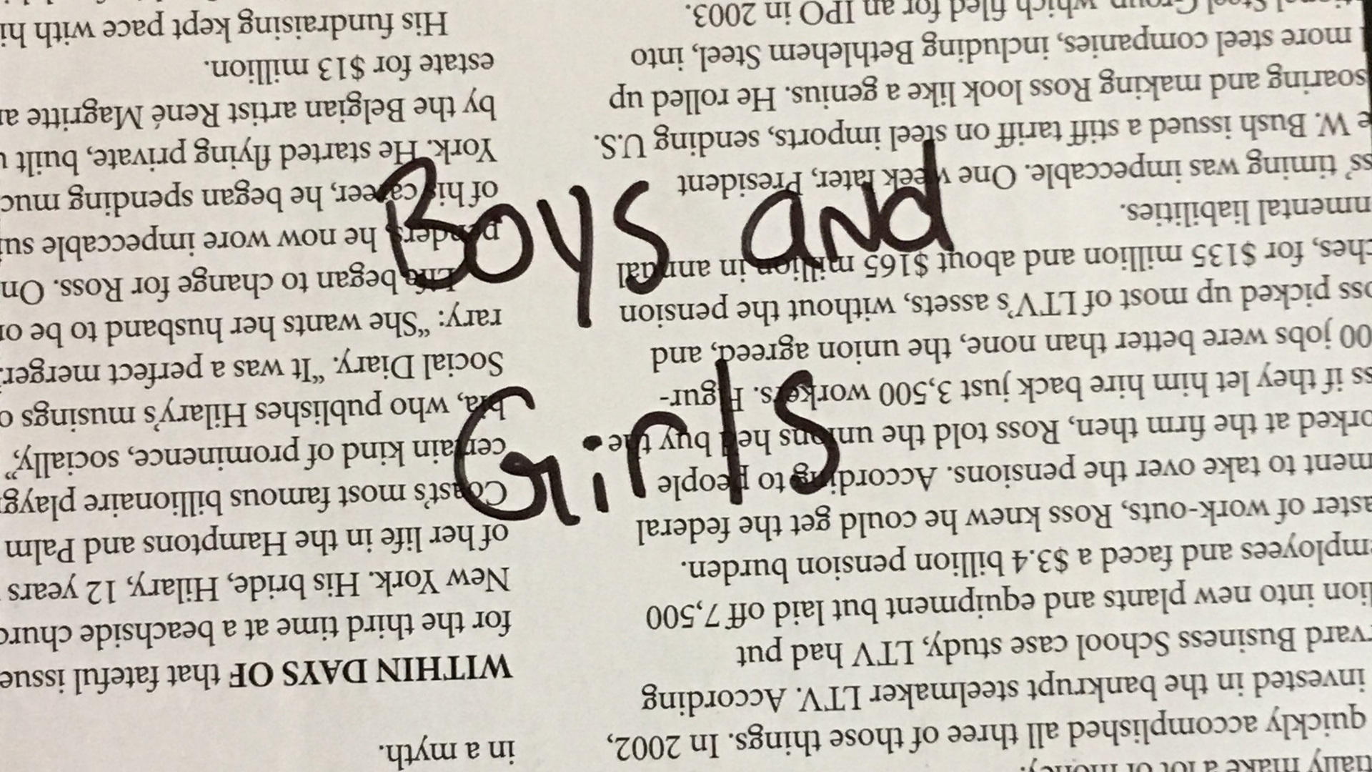 Boys and girls