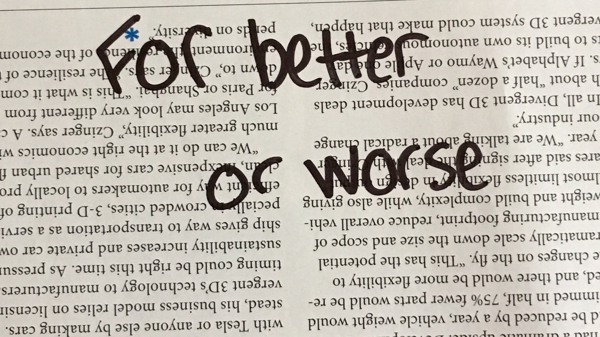 For better or worse