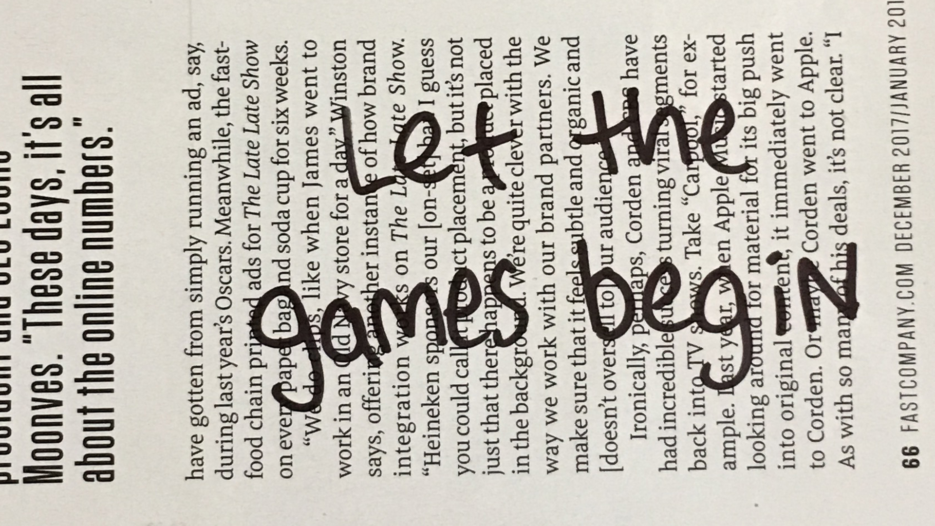 Let the games begin