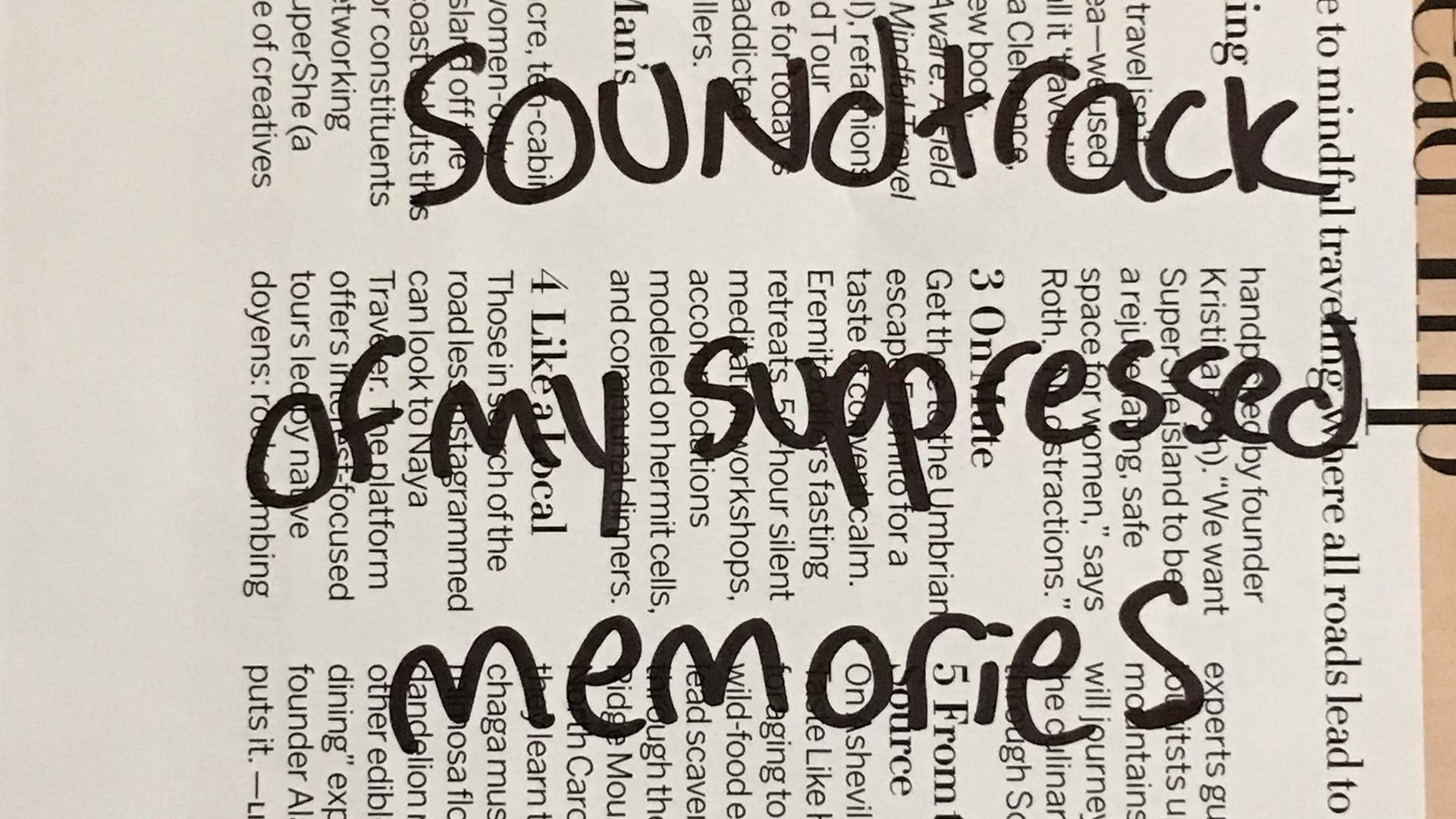 Soundtrack of my suppressed memories
