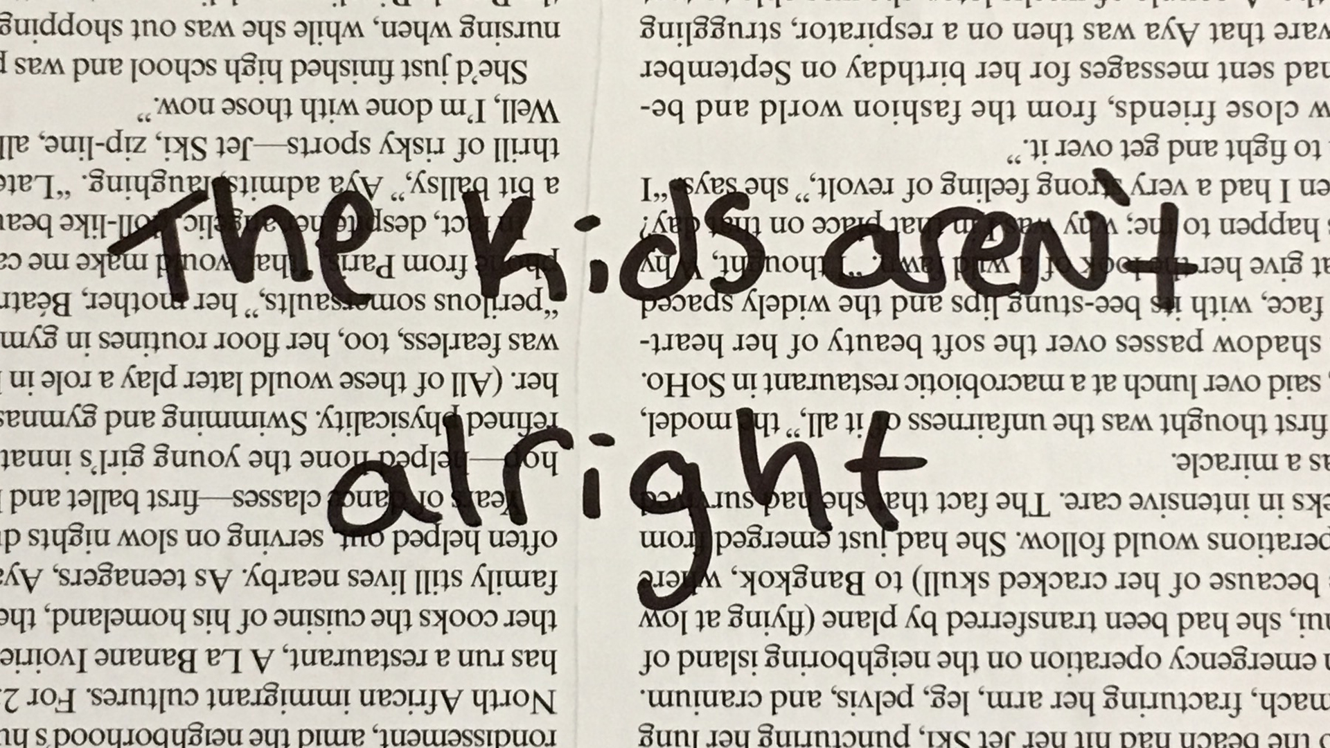 The kids aren't alright