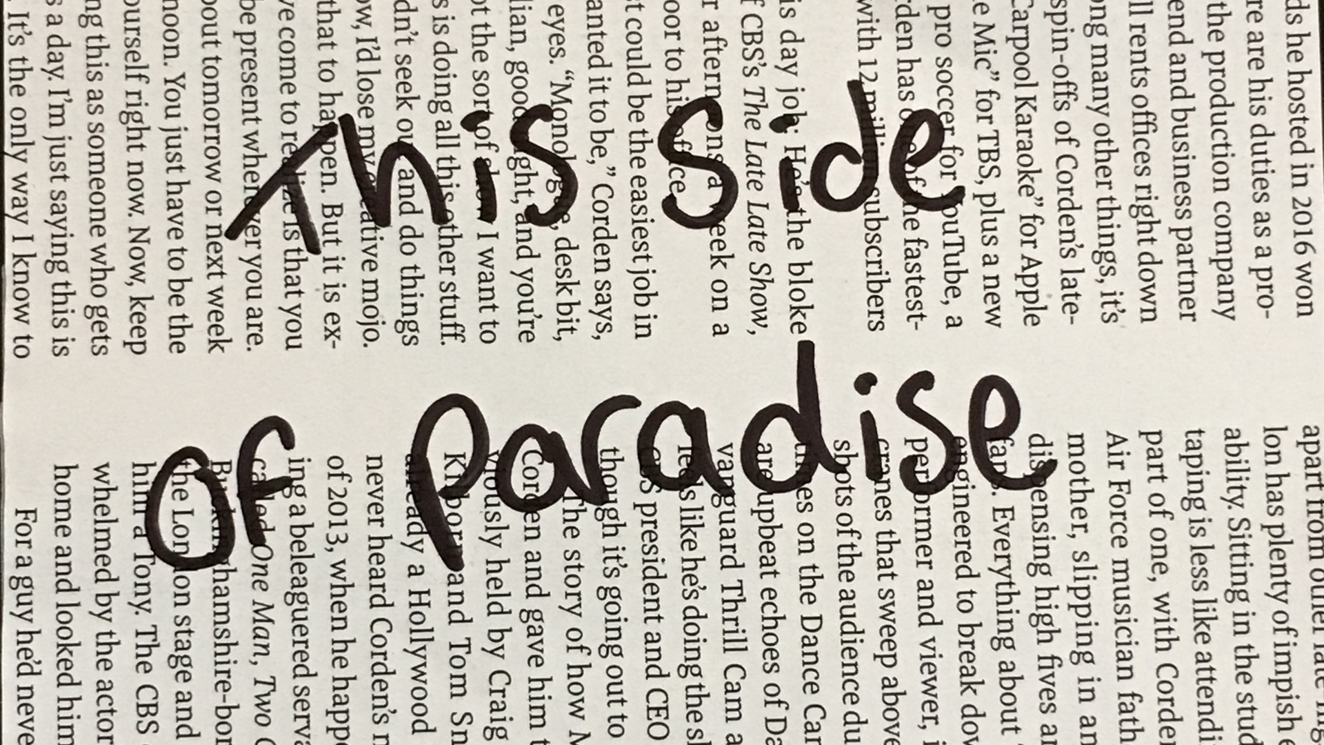This side of paradise